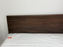 源氏木語(yǔ)實(shí)木床臥室雙人床南美胡桃木斜靠大板床1.5*2m高鋪+墊J103京享家 曬單實(shí)拍圖
