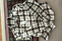 優(yōu)衣庫男女裝法蘭絨格子襯衫長(cháng)袖襯衣薄外套481225 481225/30淺米色 L 曬單實(shí)拍圖