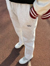 維動(dòng)（VEIDOORN）晨曦直筒衛褲男美式復古潮流休閑褲健身跑步運動(dòng)褲透氣耐磨褲子男 白花灰 XL 曬單實(shí)拍圖