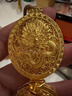 老鋪黃金古法手工足金項鏈·花絲金龍/金鳳香囊吊墜（繩鏈款） 新款中號金龍金重約76.8g 曬單實(shí)拍圖