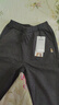 暇步士（Hush Puppies）童裝兒童褲子男童冬季新款男大童時(shí)尚保暖加絨長(cháng)褲 深花灰 130 cm 曬單實(shí)拍圖
