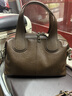 西柏萊真皮手提包包女士2026新款頭層牛皮波士頓包高級感大容量斜挎女包 焦糖色 曬單實(shí)拍圖