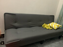 憩諾沙發(fā)折疊兩用沙發(fā)床公寓出租房經(jīng)濟型貓抓皮布藝小沙發(fā) 深灰色【耐磨貓抓皮】 三人位 1.8m +2抱枕 曬單實(shí)拍圖