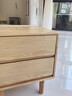 床頭柜實(shí)木邊柜簡(jiǎn)約現代臥室出租房用床頭收納柜置物架 實(shí)木板【雙抽】原木色40cm 曬單實(shí)拍圖