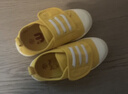 M1&M2童鞋女童帆布鞋男童室內鞋幼兒園室外小白鞋兒童鞋子女學(xué)步鞋398 黃色 25 適合腳長(cháng)15cm 曬單實(shí)拍圖
