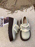 啄木鳥(niǎo)巨好看松糕厚底樂(lè )福鞋2026春季新款蕾絲花邊蝴蝶結單鞋百搭勃肯鞋 米色 37 (235mm) 曬單實(shí)拍圖