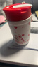 物生物（RELEA）保溫杯女士陶瓷內膽吸管杯學(xué)生水杯高顏值咖啡杯子生日禮物 玫瑰捧花兔抗菌晶瓷款400ml 曬單實(shí)拍圖