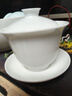 景德鎮（jdz）陶瓷茶具高白瓷純色三才蓋碗家用辦公泡茶杯茶碗高檔禮物送人琉璃 曬單實(shí)拍圖