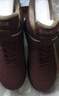 足力健老人鞋冬季保暖皮棉鞋加絨休閑鞋平底女鞋雪地靴 6314K酒紅41 曬單實(shí)拍圖