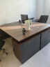 辦公桌老板桌辦公室桌椅組合簡(jiǎn)約現代員工位單人臺式電腦桌子書(shū)桌 160*80*75奢野黑胡桃色+32桌厚 曬單實(shí)拍圖