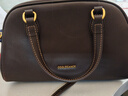 百麗女包絨面波士頓包送禮質(zhì)感真皮保齡球包BL861DX5 啡色【牛皮款】 曬單實(shí)拍圖