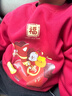 巴布豆寶寶拜年服兒童套裝過(guò)年衣服加絨保暖男童紅色本命年馬年女童衣服 紅 福馬巴布+黑 巴布騎馬X 100 曬單實(shí)拍圖