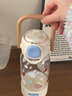 沭科學(xué)生水杯女生高顏值2026新款tritan塑料吸管杯大容量?jì)和p飲杯子 藍色米菲兔-590ml【一杯三飲+便攜提手】 曬單實(shí)拍圖