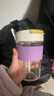 樂(lè )扣樂(lè )扣（LOCK&LOCK）男女杯子便攜咖啡杯高顏值耐熱泡茶杯玻璃杯硅膠防燙杯套蘇打杯 藕粉色（直飲口） 曬單實(shí)拍圖