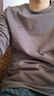 蕉下（beneunder）長(cháng)袖T恤男士衛衣氣絨服保暖打底衫圓領(lǐng)寬松舒適CL010石墨灰2XL 曬單實(shí)拍圖