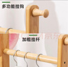 木馬人衣架落地臥室衣帽架掛衣架衣服架辦公室簡(jiǎn)易置衣架門(mén)口客廳掛包架 【加厚純竹】茶色 曬單實(shí)拍圖