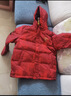 ASK JUNIOR男童羽絨服兒童冬加厚保暖拜年服中大童紅色新年連帽外套 曬單實(shí)拍圖
