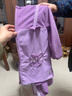 秋冬羽絨服外套防臟防水女孩中大童罩衣兒童圍裙寶寶吃飯正穿護衣 (萌櫻)紫色 130碼(建議5-6歲） 曬單實(shí)拍圖