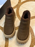 百麗套筒休閑雪地靴男26春新牛皮厚底保暖靴東北靴A2285AD6 棕色 39 曬單實(shí)拍圖