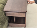 源氏木語(yǔ)實(shí)木邊幾可升降旋轉茶幾黑胡桃木側邊桌客廳可移動(dòng)小推車(chē) 南洋金檀木胡桃色0.68米升降邊幾 曬單實(shí)拍圖