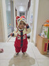 乖奇熊嬰幼兒連體衣冬季夾棉加厚外出哈衣爬服男女寶寶紅色衣服外出冬裝 大紅色 90cm 曬單實(shí)拍圖