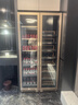 百凱倫（BAIKAILUN）雙門(mén)紅酒柜零嵌雙溫區恒溫保濕 家用客廳冰吧辦公室茶葉冷藏柜對開(kāi)門(mén)辦公室冷柜嵌入玻璃冰箱 2米丨金色門(mén)｜三溫區丨紅酒冰吧茶葉 121瓶 厚款 曬單實(shí)拍圖