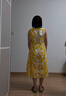 Marc O'Polo/MOP 2025夏季新款設計感印花收腰V領(lǐng)長(cháng)裙無(wú)袖連衣裙女 黃底印花M03 XXS 曬單實(shí)拍圖