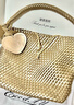 ECODAY包包女款中號編織包通勤托特包大容量單肩包婚包生日情侶新年禮物 My dear friend-B025X 香檳色 中號 曬單實(shí)拍圖