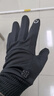 回力騎行手套男冬季加絨保暖加厚騎車(chē)開(kāi)車(chē)觸屏防水防滑棉手套防寒防風(fēng) 黑色【可觸屏】 曬單實(shí)拍圖