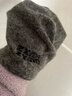 目丸慵懶風(fēng)堆堆帽子女秋冬時(shí)尚潮流大頭圍冷帽加厚保暖針織護耳包頭帽 1#高級灰字母毛絨堆堆帽 曬單實(shí)拍圖