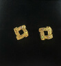 六福珠寶黃金耳釘光影金炫動(dòng)時(shí)空炫彩幾何足金耳飾禮物 計價(jià) 約2.07克 曬單實(shí)拍圖