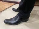 VQGT韓版尖頭皮鞋男士真皮男鞋一腳蹬懶人鞋男商務(wù)正裝鞋透氣 黑色 偏大一碼 37 曬單實(shí)拍圖