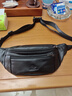 casa-kupsCK男裝真皮腰包男牛皮多功能商務(wù)男包真牛皮運動(dòng)跑步手機腰包胸包 黑色 曬單實(shí)拍圖