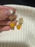 思梨新中式黃瑪瑙耳墜無(wú)耳洞耳夾女復古中國風(fēng)高級感耳飾禮物送媽媽 高品質(zhì) 蚊香盤(pán)耳夾 曬單實(shí)拍圖