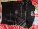 紅豆保暖內衣男加絨加厚雪尼爾提花防寒條紋秋衣秋褲 躍動(dòng)黑 曬單實(shí)拍圖