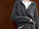 三彩2026春季新款顯瘦套頭針織衫毛衫寬松大翻領(lǐng)簡(jiǎn)約長(cháng)袖休閑M 深邃灰 L 165/88A 曬單實(shí)拍圖