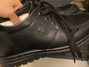 紅蜻蜓羊毛棉鞋秋冬季厚絨男士商務(wù)牛皮高幫男鞋爸爸鞋WTD44145 黑色 43 曬單實(shí)拍圖