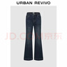 UR2025冬季新款女裝休閑基礎水洗喇叭牛仔長(cháng)褲UYB850007 曬單實(shí)拍圖