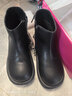 芭比女童靴子秋冬皮靴小女孩極簡(jiǎn)風(fēng)馬丁靴兒童短靴DA6572 黑色  30 曬單實(shí)拍圖