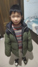 匹克男童棉服冬季2026新款兒童夾棉外套加厚衣服女童秋冬保暖衣外出服 【兒童泡芙棉服】軍綠/標白 140 曬單實(shí)拍圖