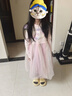 迪士尼愛(ài)莎公主裙子女春季新款女童連衣裙春秋兒童公主裙LX81227 粉130 曬單實(shí)拍圖