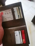 GIOIO日本進(jìn)口名牌男士錢(qián)包短款真皮多功能頭層牛皮卡包駕駛證豎款青男 咖啡色(防盜刷) 曬單實(shí)拍圖