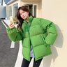 雪中飛（SNOWFLYING）女裝短版羽絨衣女冬季2025年新款加厚情侶款寬松綠色面包服 草綠色 S 曬單實(shí)拍圖