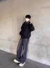 凱美涵立領(lǐng)西裝外套2026春秋暗黑新中式風(fēng)男女中國風(fēng)墊肩西服中山裝上衣 黑色【升級立體墊肩刺繡西服】 XL 曬單實(shí)拍圖