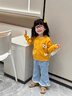班喜迪兒童毛衣春裝2026新款洋氣女寶寶針織開(kāi)衫女童春秋季外套男童春款 黃色 90 曬單實(shí)拍圖