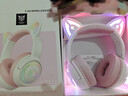 ONIKUMA耳機頭戴式無(wú)線(xiàn)藍牙三模粉色貓耳朵電競游戲耳機帶麥女生網(wǎng)課音樂(lè )降噪可愛(ài)發(fā)光手機電腦用圣誕禮物 曬單實(shí)拍圖