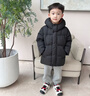 紅豆童裝簡(jiǎn)約女童90絨羽絨服兒童冬季新品男童加厚保暖連帽外套小童 黑色 120 充絨量82.9 曬單實(shí)拍圖