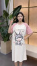 貓人純棉睡裙女生帶胸墊夏季短袖睡衣裙少女可愛(ài)卡通中長(cháng)款家居服外穿 01MC35004 M 【推薦80-100斤】 曬單實(shí)拍圖