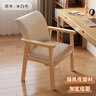 全品屋實(shí)木椅子靠背椅學(xué)生學(xué)習椅久坐舒服麻將椅家用臥室書(shū)房辦公電腦椅 曬單實(shí)拍圖