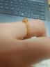 中國珠寶（Sino gem）黃金戒指女足金小方糖戒指活口時(shí)尚輕奢情人生日禮物送女友送老婆 約1.9g小方糖戒指 曬單實(shí)拍圖